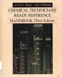 Chemical Technicians' Ready Reference Handbook 3rd Edition