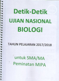 Image of Detik-Detik Ujian Nasional Biologi SMA/MA TP 2017/2018