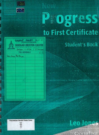 Image of New Progress to First Certificate: Student's Book