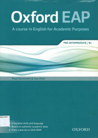 Pre-Intermediate/B1 Oxford EAP: A Course in English for Academic Purposes