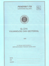 GL-2241 Vulkanologi dan Geotermal