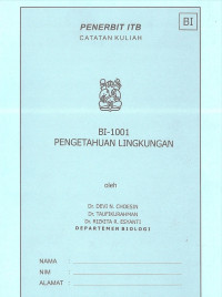 BI-1001 Pengetahuan Lingkungan