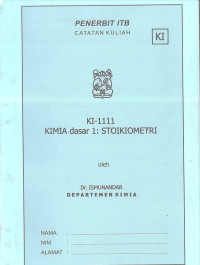 KI-1111 Kimia Dasar 1: Stoikiometri