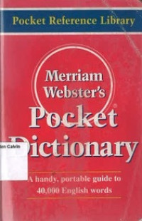 Merriam Webster's Pocket Dictionary