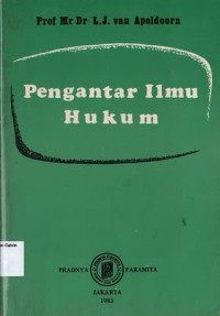 Penganatar Ilmu Hukum