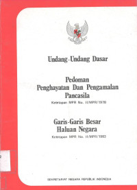 Undang-Undang Dasar: Pedoman Penghayatan dan Pengamalan Pancasila