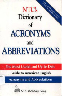 Image of NTC's Dictionary of Acronyms and Abbreviations